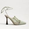 image:imageSam Edelman Womens Yaro Heeled Sandal Soft Nude LeatherPistachio Suede