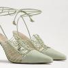 image:imageSam Edelman Womens Yaro Heeled Sandal Soft Nude LeatherPistachio Suede