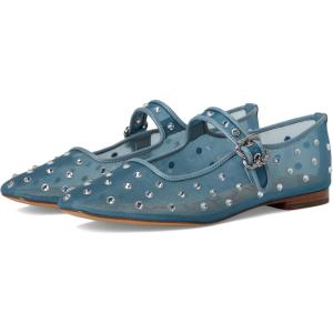 image:imageSam Edelman Womens Yaro Heeled Sandal Soft Nude LeatherCoastal Blue Glitz Mesh