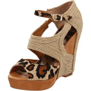image:imageSam Edelman Womens Yaro Heeled Sandal Soft Nude LeatherLeopard