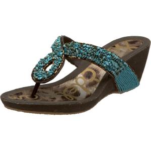 image:imageSam Edelman Womens Yaro Heeled Sandal Soft Nude LeatherTurquoise
