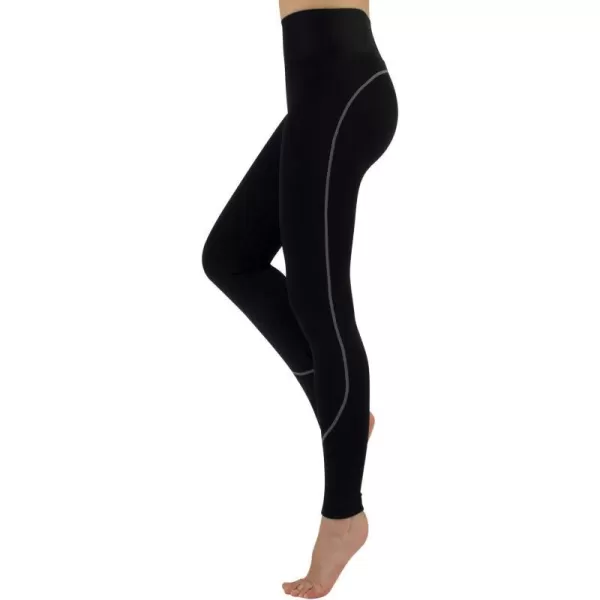 CALZITALY AntiCellulite Sporty Leggings with Colored Band Black  XS S M L XL  Made in ItalyCALZITALY AntiCellulite Sporty Leggings with Colored Band Black  XS S M L XL  Made in Italy