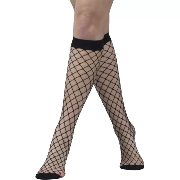 2 PAIRS FISHNET OVER THE CALF SOCKS  LARGE FISHNET HIGH SOCKS  FASHION SOCKS  MADE IN ITALY2 PAIRS FISHNET OVER THE CALF SOCKS  LARGE FISHNET HIGH SOCKS  FASHION SOCKS  MADE IN ITALY