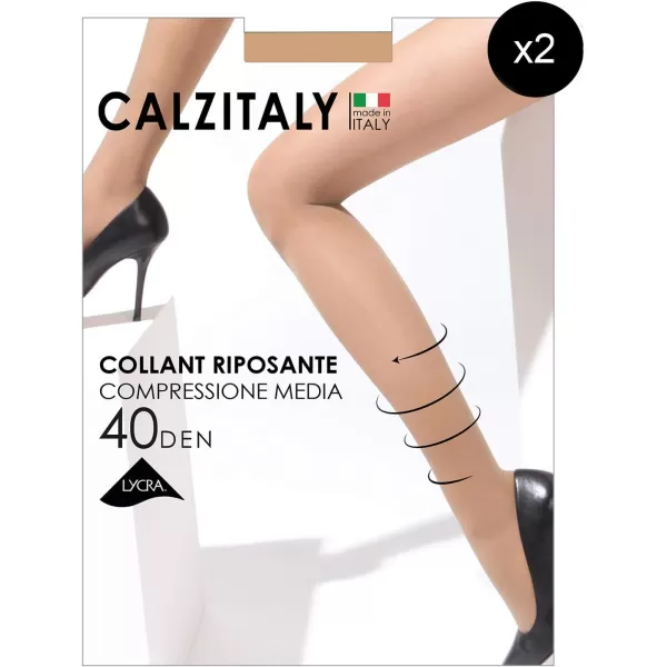 2 Pairs 40 Den Support Tights  Medium Compression Pantyhose  S M L  Made in Italy Skin M2 Pairs 40 Den Support Tights  Medium Compression Pantyhose  S M L  Made in Italy Skin M