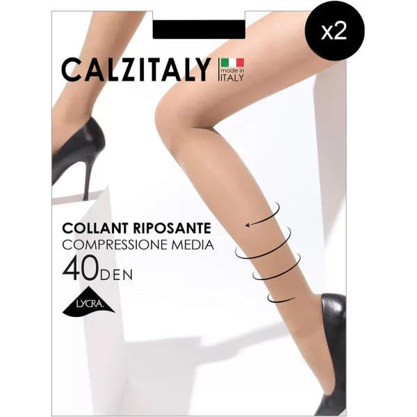 2 Pairs 40 Den Support Tights  Medium Compression Pantyhose 8 mmHg  S M L XL  Made in Italy2 Pairs 40 Den Support Tights  Medium Compression Pantyhose 8 mmHg  S M L XL  Made in Italy