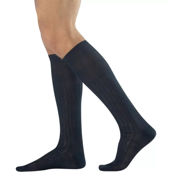 CALZITALY  2 Pairs Men Suit KneeHigh Socks with Ribbed Pattern  Blue Black Brown Grey  Made in ItalyCALZITALY  2 Pairs Men Suit KneeHigh Socks with Ribbed Pattern  Blue Black Brown Grey  Made in Italy