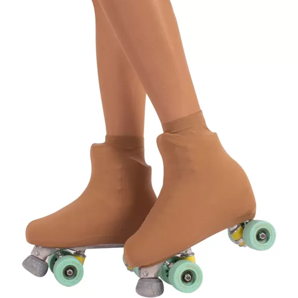 CALZITALY 70 DEN Cover Skates Skate Boot Covers for Roller Skating Wear  for Women and Girls BlackSkinCaramel