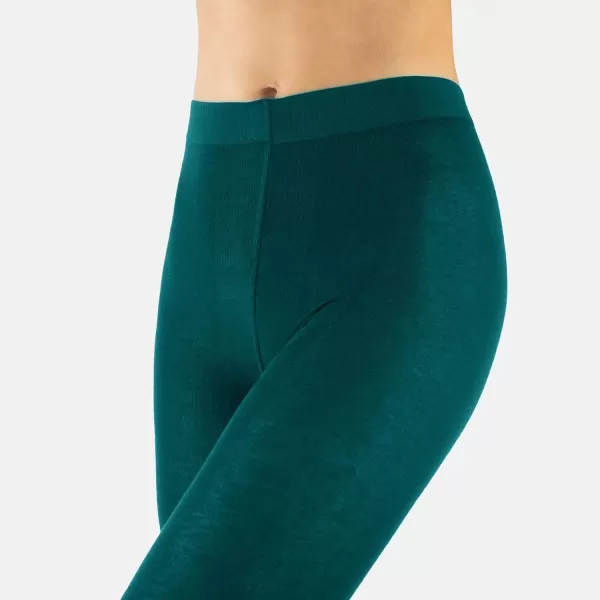 CALZITALY Cashmere Wool Tights  Fleece Lined Warm Pantyhose for Women S M L XL XXL 3XL 4XL 150 DENMystic Green