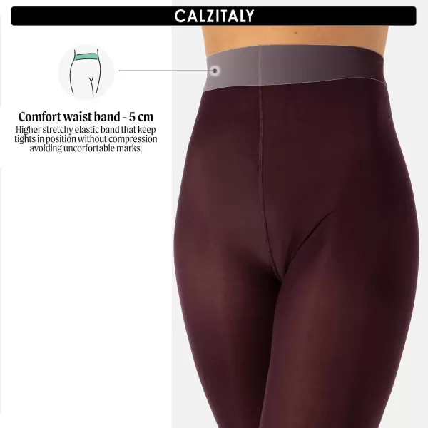 CALZITALY Opaque Colour tights Thick tights Microfiber 3D Pantyhose 80 DEN  S M L XL XXL 3XL 4XL  Italian HosieryVinaccia