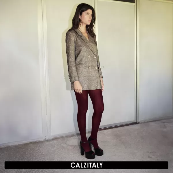 CALZITALY Opaque Colour tights Thick tights Microfiber 3D Pantyhose 80 DEN  S M L XL XXL 3XL 4XL  Italian HosieryVinaccia