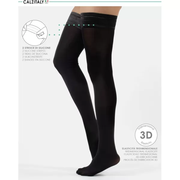 CALZITALY Opaque Thigh High Pantyhose S ML LXL XXL XXXL XXXXLBlack