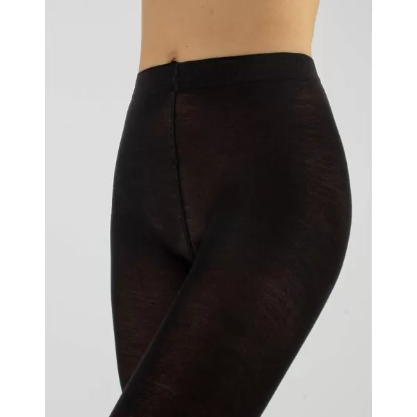CALZITALY Woman Wool Tights Warm Tights Winter Pantyhose Multicolor  S M L XL  100 DEN  Made in ItalyBlack