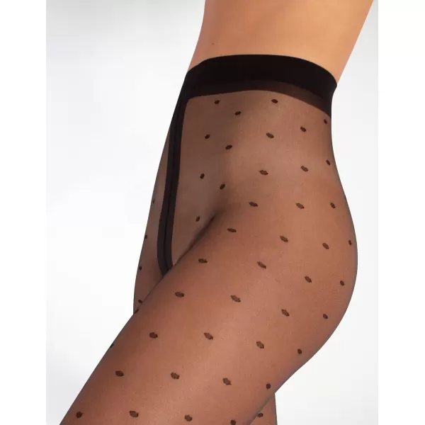 DOT PANTYHOSE  SHEER SPOTTY TIGHTS  20 DEN  BLACK  ITALIAN HOSIERY DOT PANTYHOSE  SHEER SPOTTY TIGHTS  20 DEN  BLACK  ITALIAN HOSIERY 