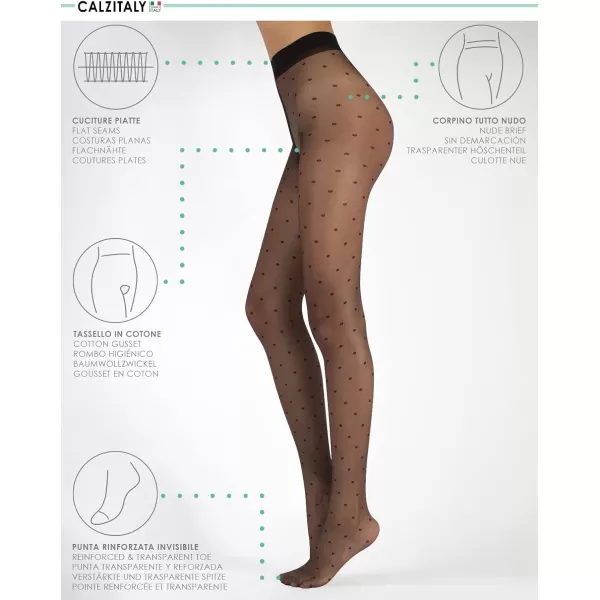 DOT PANTYHOSE  SHEER SPOTTY TIGHTS  20 DEN  BLACK  ITALIAN HOSIERY DOT PANTYHOSE  SHEER SPOTTY TIGHTS  20 DEN  BLACK  ITALIAN HOSIERY 