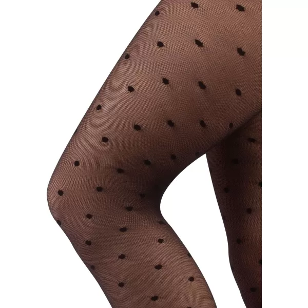 SHEER PANTYHOSE WITH DOTS  SHEER SPOTTY TIGHTS  20 DEN  BLACK  ITALIAN HOSIERY SHEER PANTYHOSE WITH DOTS  SHEER SPOTTY TIGHTS  20 DEN  BLACK  ITALIAN HOSIERY 