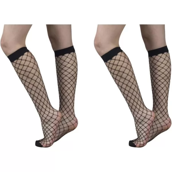 2 PAIRS FISHNET OVER THE CALF SOCKS  LARGE FISHNET HIGH SOCKS  FASHION SOCKS  MADE IN ITALY2 PAIRS FISHNET OVER THE CALF SOCKS  LARGE FISHNET HIGH SOCKS  FASHION SOCKS  MADE IN ITALY