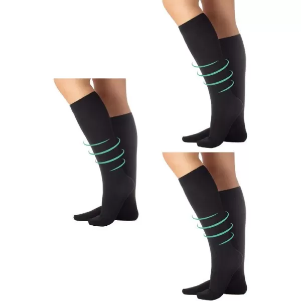 3 PAIRS TRAVEL SOCKS  FIRM SUPPORT KNEE HIGH SOCKS  COMPRESSION SOCKS  FACTOR 10  100 DEN  BLACK  ITALIAN HOSIERY  USA 10513  EU 4346 Black3 PAIRS TRAVEL SOCKS  FIRM SUPPORT KNEE HIGH SOCKS  COMPRESSION SOCKS  FACTOR 10  100 DEN  BLACK  ITALIAN HOSIERY  USA 10513  EU 4346 Black