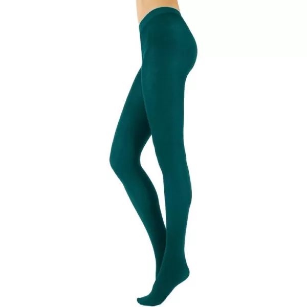 CALZITALY Cashmere Wool Tights  Fleece Lined Warm Pantyhose for Women S M L XL XXL 3XL 4XL 150 DENMystic Green