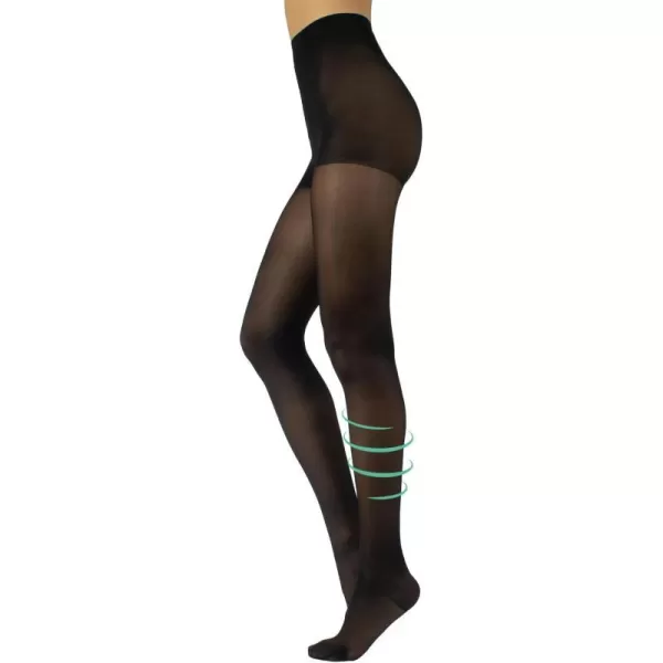 CALZITALY Firm Support Pantyhose Factor 10  S M L XL  Black Blue Skin  70 DEN  Made in ItalyBlack