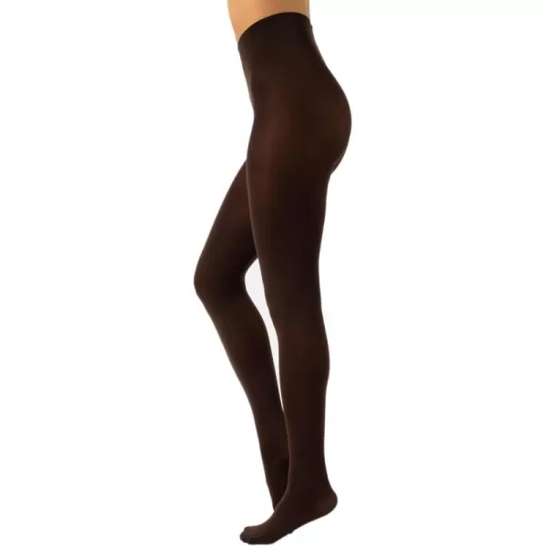 CALZITALY Opaque Colour tights Thick tights Microfiber 3D Pantyhose 80 DEN  S M L XL XXL 3XL 4XL  Italian HosieryBrown