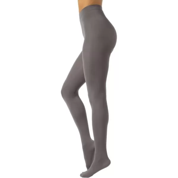 CALZITALY Opaque Colour tights Thick tights Microfiber 3D Pantyhose 80 DEN  S M L XL XXL 3XL 4XL  Italian HosieryGrey