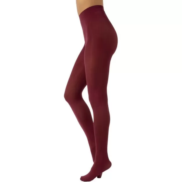 CALZITALY Opaque Colour tights Thick tights Microfiber 3D Pantyhose 80 DEN  S M L XL XXL 3XL 4XL  Italian HosieryWine