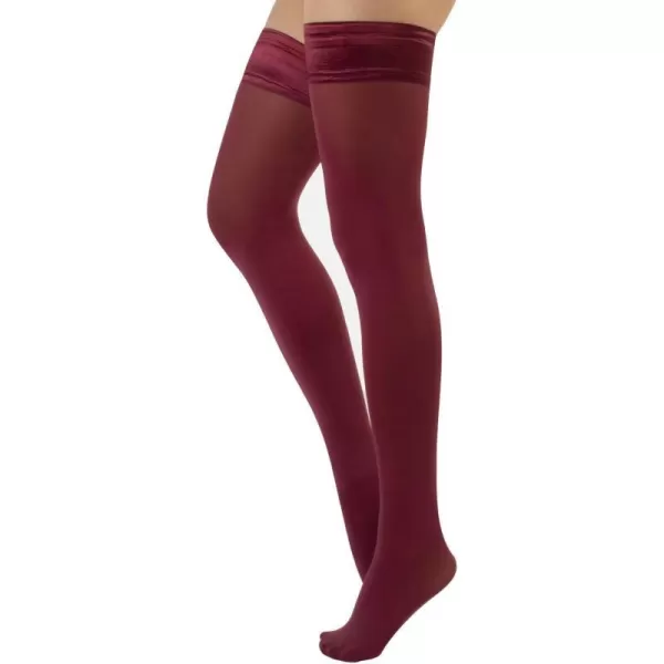 CALZITALY Opaque Thigh High Pantyhose S ML LXL XXL XXXL XXXXLPortwine