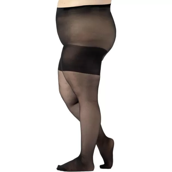 CALZITALY Plus Size Tights Polka Dots Tights  Black Skin  XL 2XL 3XL 4XL  20 DEN  Made in ItalyBlack