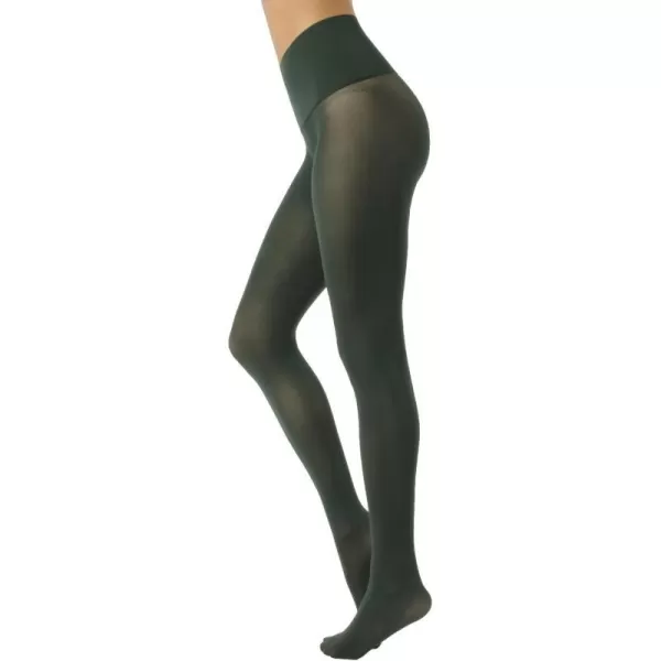 CALZITALY seamless tights no seam pantyhose opaque tights  black blue  50 den  S ML LXL XXL  italian hosiery Dark Green