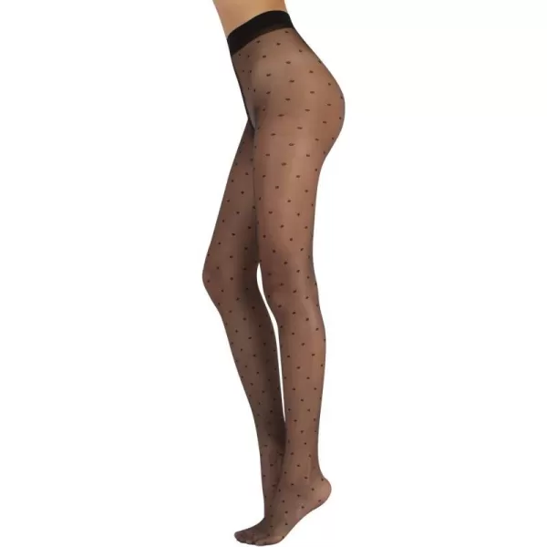 DOT PANTYHOSE  SHEER SPOTTY TIGHTS  20 DEN  BLACK  ITALIAN HOSIERY DOT PANTYHOSE  SHEER SPOTTY TIGHTS  20 DEN  BLACK  ITALIAN HOSIERY 