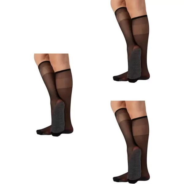 PACK 3 PAIRS 20 DEN SHEER KNEE HIGH SOCKS WITH COMFORT SOLE  LYCRA KNEE HIGH POP SOCKS  NATURAL BLACK  ITALIAN HOSIERY PACK 3 PAIRS 20 DEN SHEER KNEE HIGH SOCKS WITH COMFORT SOLE  LYCRA KNEE HIGH POP SOCKS  NATURAL BLACK  ITALIAN HOSIERY 