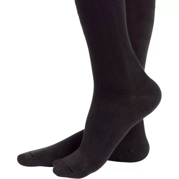 1521 mmHg COTTON COMPRESSION SOCKS  FLIGHT TRAVEL SOCKS  BLUE GREY BLACK  S M L XL XXL  ITALIAN SOCKS Black