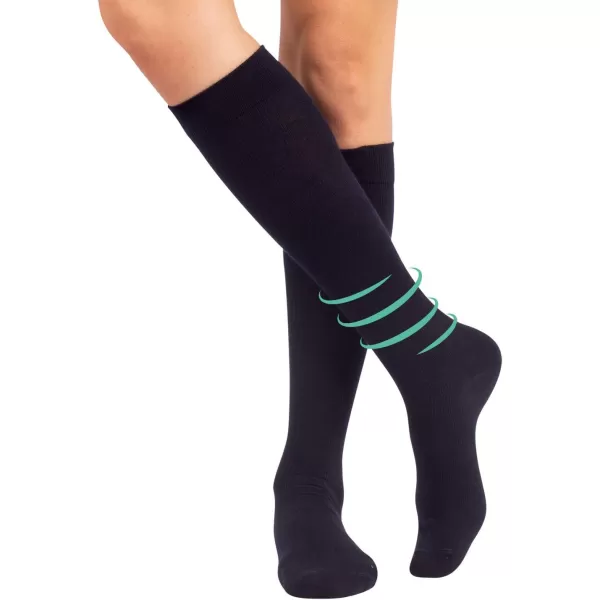 1521 mmHg COTTON COMPRESSION SOCKS  FLIGHT TRAVEL SOCKS  BLUE GREY BLACK  S M L XL XXL  ITALIAN SOCKS Blue