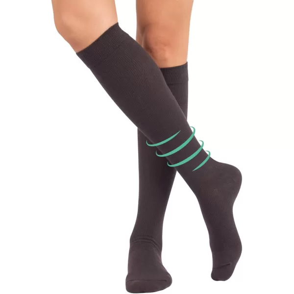 1521 mmHg COTTON COMPRESSION SOCKS  FLIGHT TRAVEL SOCKS  BLUE GREY BLACK  S M L XL XXL  ITALIAN SOCKS Grey