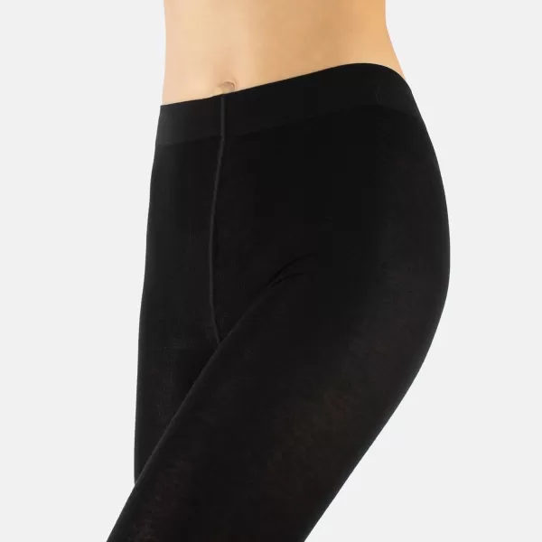 CALZITALY  Cashmere Wool Tights  Fleece Lined Warm Pantyhose for Women 150 DENBlack