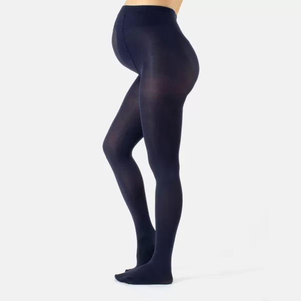 CALZITALY  Opaque Maternity Pantyhose  Pregnancy Tights for Women  100 DEN Italian HosieryNavy