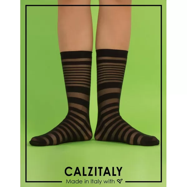 CALZITALY 20 Den 3 Pairs Woman Pop Socks Sheer Ankle Socks Silk Black Italian HosieryCALZITALY 20 Den 3 Pairs Woman Pop Socks Sheer Ankle Socks Silk Black Italian Hosiery