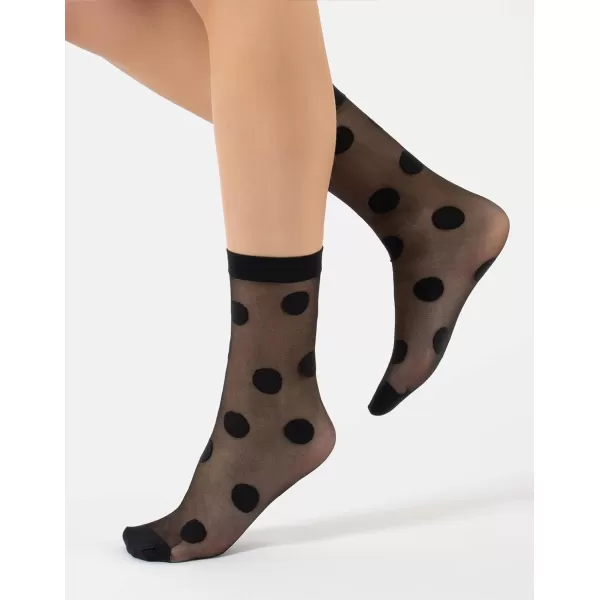 CALZITALY 3 Pairs Women Pop Socks Sheer Everyday Ankle Socks in 3 Different Designs Dots Stripes and Geometric  One Size BlackCALZITALY 3 Pairs Women Pop Socks Sheer Everyday Ankle Socks in 3 Different Designs Dots Stripes and Geometric  One Size Black