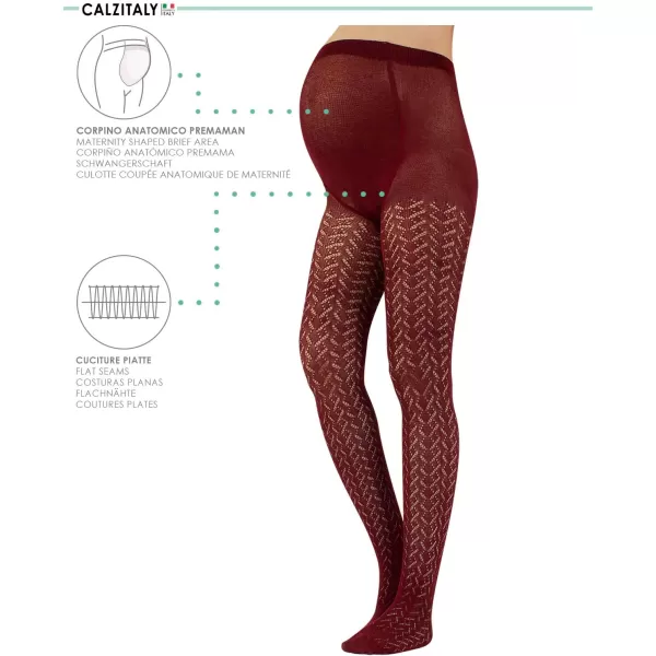 CALZITALY Maternity Tights Cotton Pregnancy Pantyhose  S M L XL  GREY  MADE IN ITALY Bordeaux