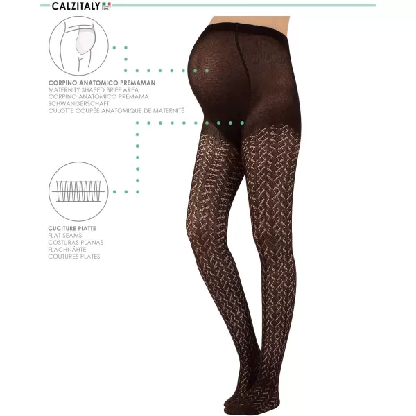 CALZITALY Maternity Tights Cotton Pregnancy Pantyhose  S M L XL  GREY  MADE IN ITALY Brown