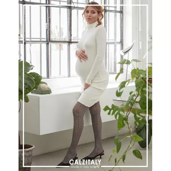 CALZITALY Maternity Tights Cotton Pregnancy Pantyhose  S M L XL  GREY  MADE IN ITALY Grey