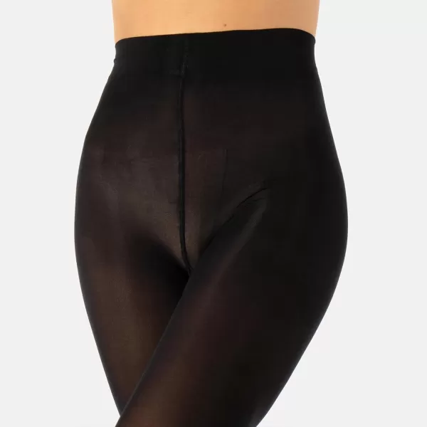CALZITALY Opaque Colour Tights  Thick Tights  Microfiber 3D Pantyhose  80 DEN  M L XL  Italian Hosiery Black