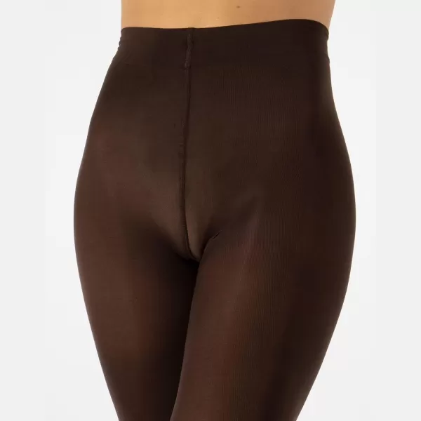 CALZITALY Opaque Colour Tights  Thick Tights  Microfiber 3D Pantyhose  80 DEN  M L XL  Italian Hosiery Brown