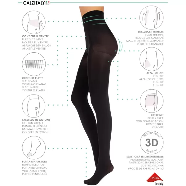 CALZITALY Opaque Control Tights  Shaping Pantyhose  40 DEN  S M L XL  BLACK  MADE IN ITALY CALZITALY Opaque Control Tights  Shaping Pantyhose  40 DEN  S M L XL  BLACK  MADE IN ITALY 