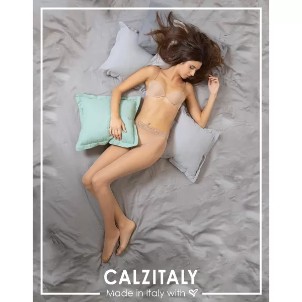 CALZITALY Seamless Tights No Seams Pantyhose with Lace TopCALZITALY Seamless Tights No Seams Pantyhose with Lace Top