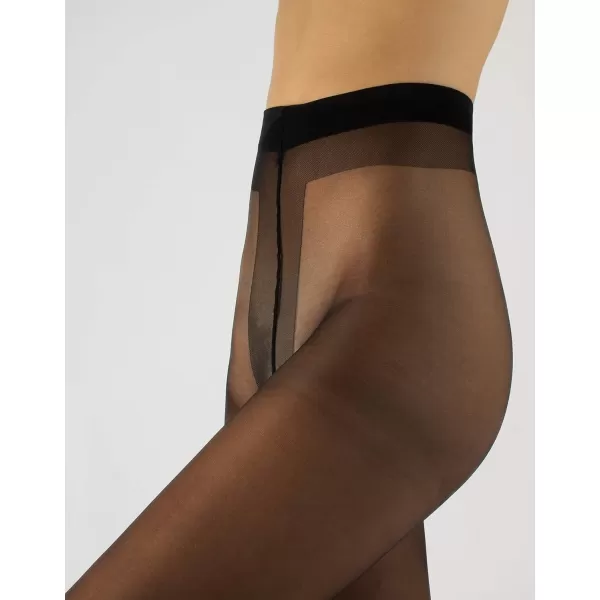 CALZITALY Womens tights Sheer Nylons Summer Pantyhose Stockings 8DEN Natural Natural Tane S M L Made in ItalyBlack