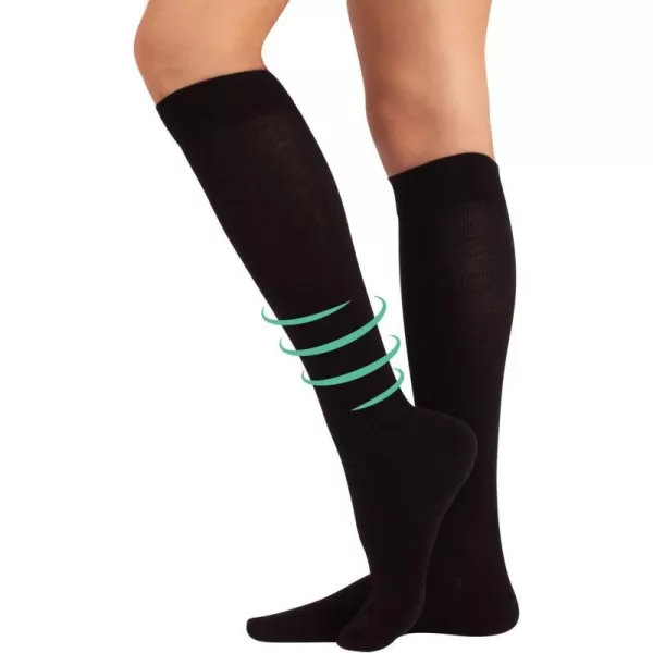 1521 mmHg COTTON COMPRESSION SOCKS  FLIGHT TRAVEL SOCKS  BLUE GREY BLACK  S M L XL XXL  ITALIAN SOCKS Black