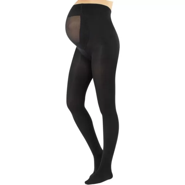 CALZITALY  Opaque Maternity Pantyhose  Pregnancy Tights for Women  100 DEN Italian HosieryBlack