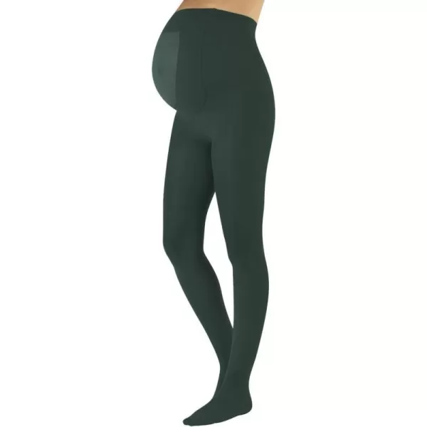 CALZITALY  Opaque Maternity Pantyhose  Pregnancy Tights for Women  100 DEN Italian HosieryDark Green