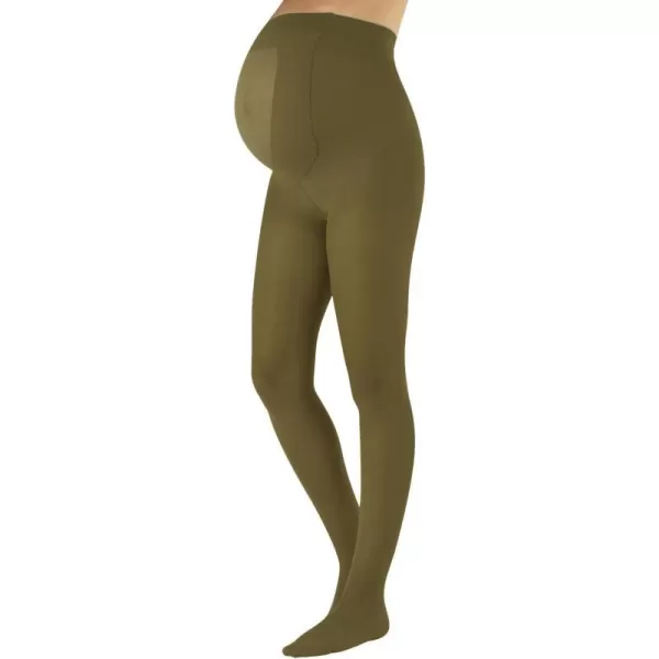 CALZITALY  Opaque Maternity Pantyhose  Pregnancy Tights for Women  100 DEN Italian HosieryOlive Green